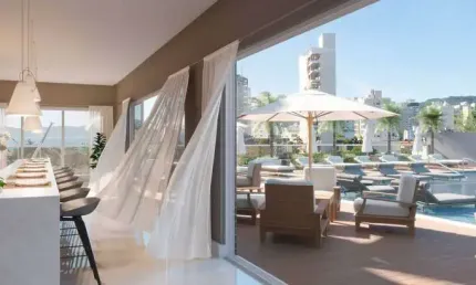 Apartamento com 01 suíte + 02 demi-suítes e 2 vagas de garagem em canto da praia - itapema/sc
