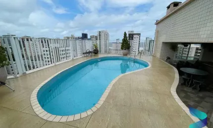 Cobertura com 4 dormitórios à venda, 328 m² por r$ 2.800.000,00 - vila guilhermina - praia grande/sp