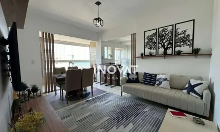 Prédio frente mar com apartamento de 2 dormitórios com vista mar lateral definitiva !!