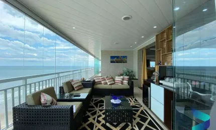 Cobertura com 3 dormitórios à venda, 326 m² por r$ 3.500.000,00 - aviação - praia grande/sp