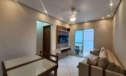 Apartamento 1 Dormitório, 53m², Sacada Vista Mar e Lazer Completo – Praia Grande