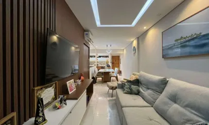 Apartamento 2 dormitórios sendo 1 suíte na guilhermina em praia grande/sp