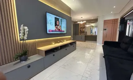 Apartamento à venda no canto do forte, mobiliado em praia grande/sp.