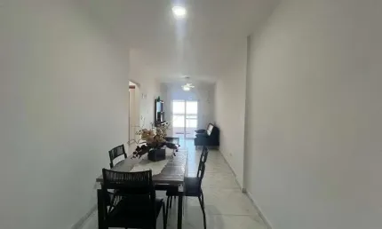 Apartamento 2 dorms, 1 suíte, vista mar, mobiliado, caiçara, praia grande - sp
