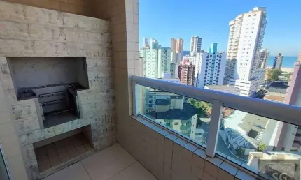Apartamento 2 dorm sendo 1 suíte vista mar na Vila Guilhermina Praia Grande - SP