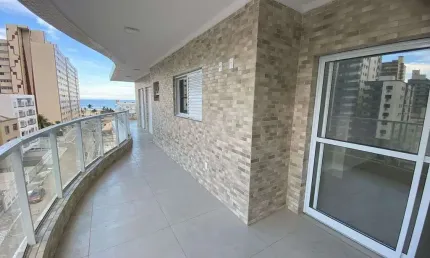 Apartamento na Guilhermina - 03 suítes - FRENTE RUA e VISTA MAR !