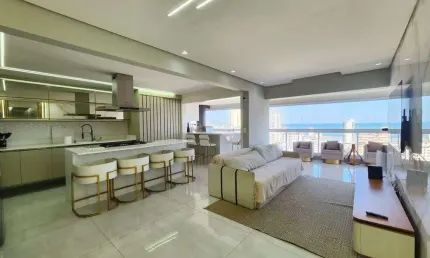 Lindo apartamento na guilhermina em praia grande | 03 suítes | porteira fechada.