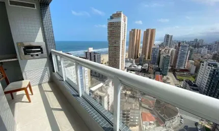 Lançamento de 1 dormitório com vista mar - Boqueirão
