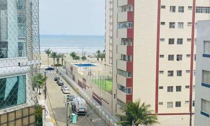 Apartamento 02 Dormitórios vista mar na Vila Guilhermina Praia Grande-S.P.