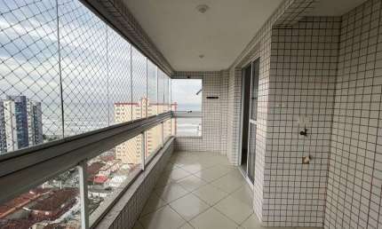Apartamento 2 dormitório com 1 suíte vista mar e 3 sacadas com 80m²
