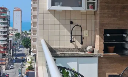 Apartamento 3 dormitórios decorado no bairro Guilhermina em Praia Grande S.P.