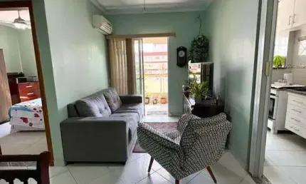 Apartamento de 1 quarto ao lado da praia com churrasqueira e lazer na aviação
