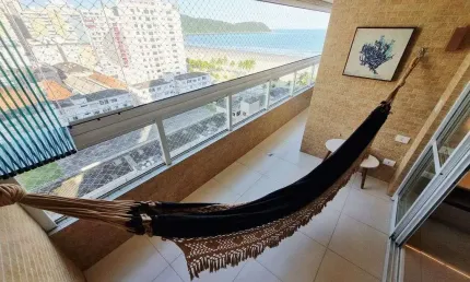 Apartamento de 2 suítes com 86 m² com vista mar no boqueirão - praia grande