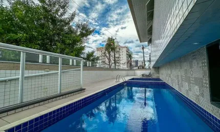 Apartamento 2 dormitórios sendo 1 suíte vila guilhermina - praia grande/s.p.