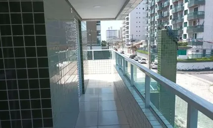 Apartamento novo 2 dorm 1 suíte 400 metros da praia guilhermina praia grande