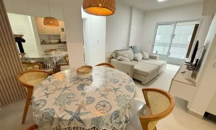 Apartamento mobiliado vista mar de 1 suíte no boqueirão – praia grande | sp