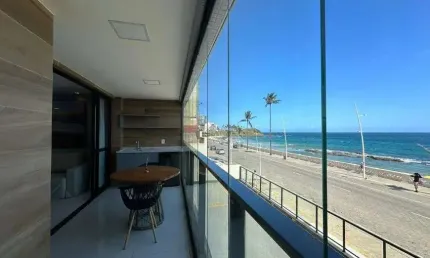 Apartamento alto padrão - quarto e sala - vista mar - barra