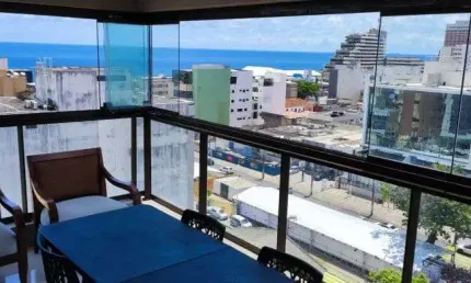 Apartamento- 1/4 e sala - 37m² - vista mar - porteira fechada - ondina