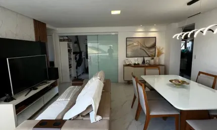 Excelente apartamento de 3/4, nascente, vista mar em Armação