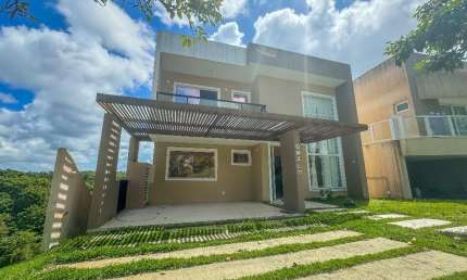 Casa 4/4 suítes | Alphaville Litoral Norte 2 | Decorada | Vista para Reserva