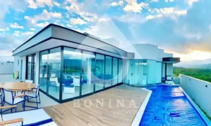 Casa Cinematográfica- Terras da Alvorada- Alto Padrão MOBILIADA com piscina, sauna, 4 suítes sendo, closet, banheira, área gourmet.