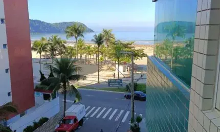 Apartamento para locação no canto do forte - 1 dormitório, vista mar.