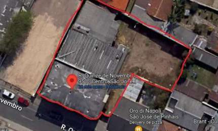 Terreno à venda na Rua Quinze de Novembro, 951, Centro, São José dos Pinhais, 1170 m2 por R$ 3.300.000