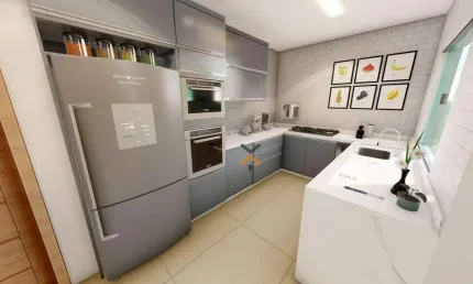 Apartamento com 2 dormitórios à venda, 53 m² por R$ 356.000,00 - Parque das Nações - Santo André/SP