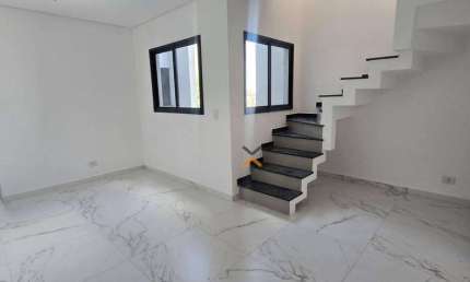 Cobertura com 2 dormitórios para alugar, 114 m² por R$ 3.850,02/mês - Vila Curuçá - Santo André/SP