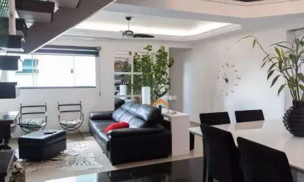 Apartamento Duplex com 3 dormitórios para alugar, 335 m² por R$ 8.271,00/mês - Campestre - Santo André/SP
