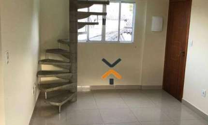 Cobertura com 2 dormitórios para alugar, 100 m² por R$ 3.980,83/mês - Parque Erasmo Assunção - Santo André/SP