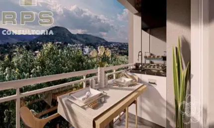 Apartamento à venda em Atibaia, em localização privilegiada, com 2 quartos, 2 banheiros, churrasqueira, próximo da Alameda Lucas