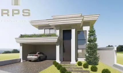 Casa em construção no Condomínio Vista da Serra em Atibaia, 3 suítes, escritório reversivel em mais uma suíte, piscina, espaço gourmet, lazer completo