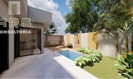 Casas térrea no residencial Village no Jardim Estãncia Brasil em Atibaia, fase  acabamento, 3 quartos sendo 1 suíte, área gourmet integrada e piscina