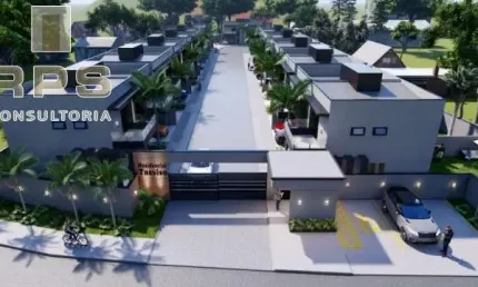 Residencial com 24 casas, com 3 Dormitórios sendo 1 suíte, Sala, Cozinha, Área de Serviço, 2 Vagas ,Área social com piscina, churrasqueira e Fireplace