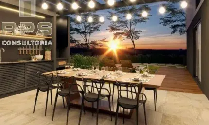 Casa a venda no residencial la reserva ii, 3 suites, escritório, ambientes integrados, espaço gourmet, quintal gramado, excelente localização