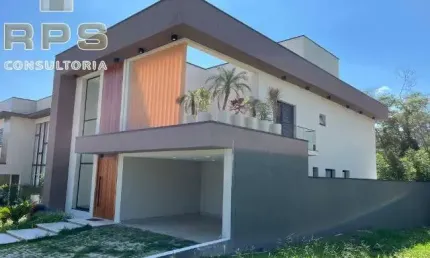 Casa Nova no Condomínio Reserva São Nicolau  em Atibaia, 4 suítes sendo 1 no térreo,  ar condicionado,  aquecimento solar, perto do lago do major