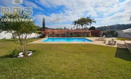 Chácara para locação no jardim estância brasil em atibaia, com 04 dormitórios 02 suites, casa de caseiro, lareira , escritório, piscina