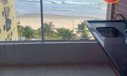 Apartamento vista mar com 2 quartos à venda, 67 m² por R$ 522.596 - Caiçara - Praia Grande/SP