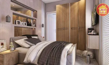 Apartamento com 2 dormitórios à venda, 84 m² por r$ 620.471,52 - tupi - praia grande/sp