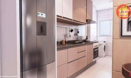 Apartamento com 2 dormitórios à venda, 54 m² por r$ 373.300,00 - vila guilhermina - praia grande/sp