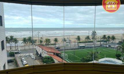 Apartamento vista mar com 3 quartos à venda, 138 m² por R$ 875.000 - Aviação - Praia Grande/SP