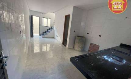 Casa nova com 2 quartos à venda, 57 m² por R$ 320.000 - Aviação - Praia Grande/SP