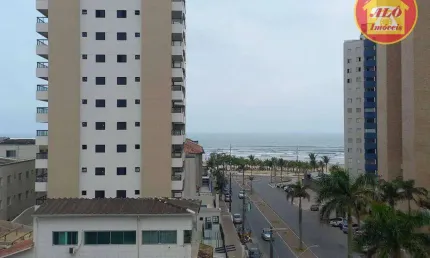 Apartamento vista mar com 2 quartos à venda, 77 m² por R$ 430.000 - Mirim - Praia Grande/SP