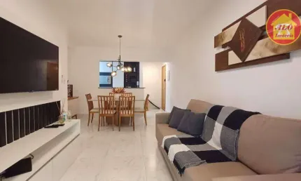 Apartamento mobiliado com 2 quartos à venda, 80 m² por R$ 611.000 - Caiara - Praia Grande/SP