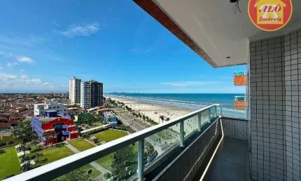 Apartamento vista mar com 2 quartos à venda, 74 m² por r$ 610.000 - jardim real - praia grande/sp