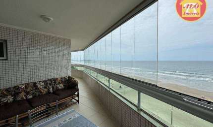 Apartamento frente mar com 3 quartos à venda, 151 m² por R$ 1.300.000 - Caiara - Praia Grande/SP