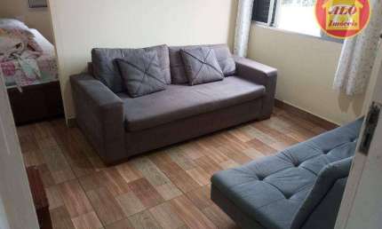 Kitnet com 1 quarto à venda, 33 m² por R$ 178.000 - Caiçara - Praia Grande/SP