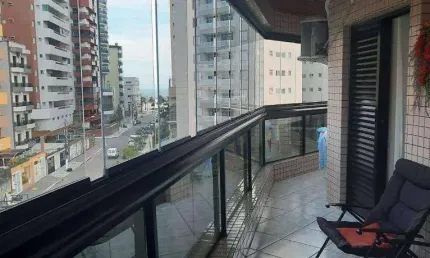 Apartamento com 2 quartos à venda, 108 m² por R$ 465.000 - Vila Guilhermina - Praia Grande/SP