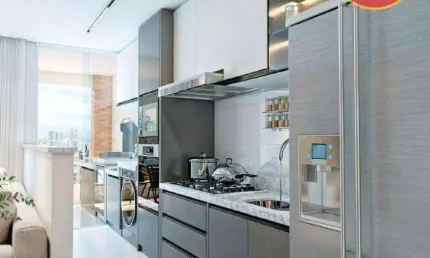 Apartamento com 2 quartos à venda, 48 m² por r$ 448.296 - vila guilhermina - praia grande/sp